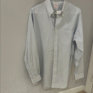 Brooks Brothers Men's Blue Striped Shirt